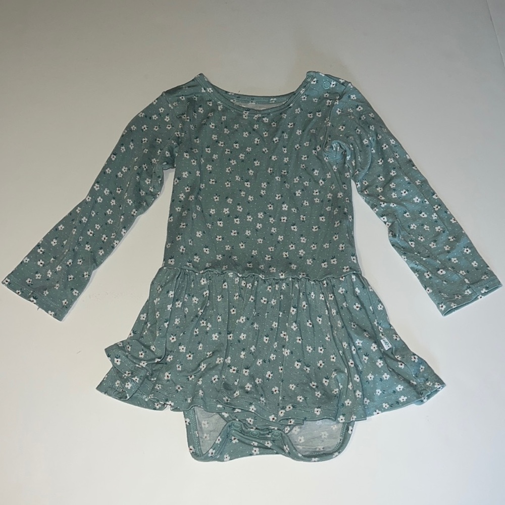 Posh Peanut Margarite Long Sleeve Twirl Bodysuit - 18-24 months